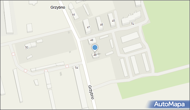 Grzybno, Grzybno, 49, mapa Grzybno