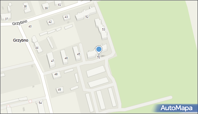 Grzybno, Grzybno, 51, mapa Grzybno
