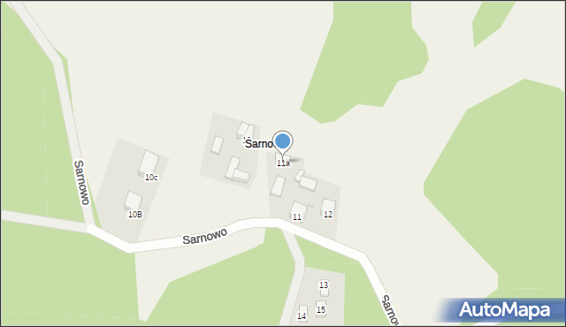 Grzybno, Grzybno, 11a, mapa Grzybno