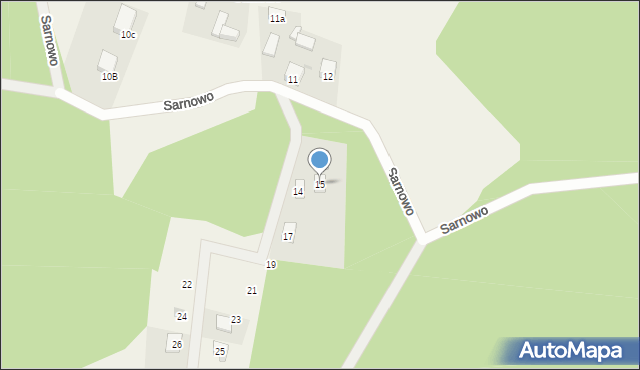 Grzybno, Grzybno, 15, mapa Grzybno