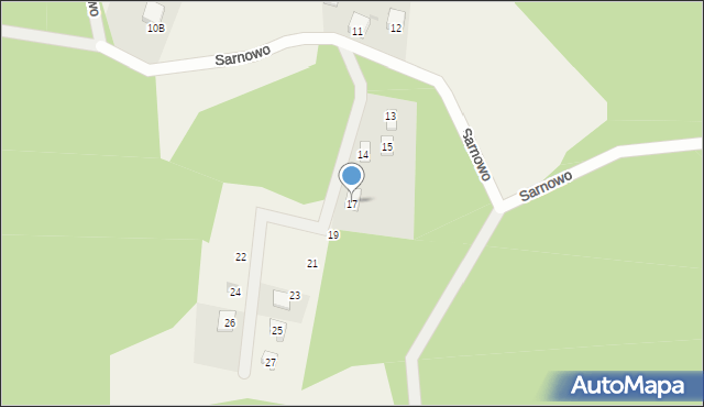 Grzybno, Grzybno, 17, mapa Grzybno