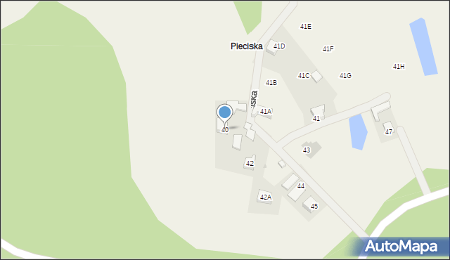 Grzybno, Grzybno, 40, mapa Grzybno