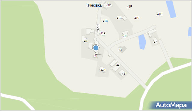 Grzybno, Grzybno, 42, mapa Grzybno