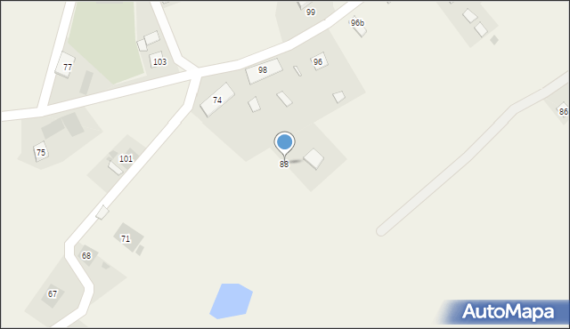 Grzybno, Grzybno, 88, mapa Grzybno