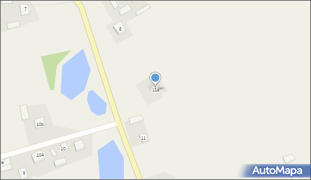 Grzybno, Grzybno, 11a, mapa Grzybno