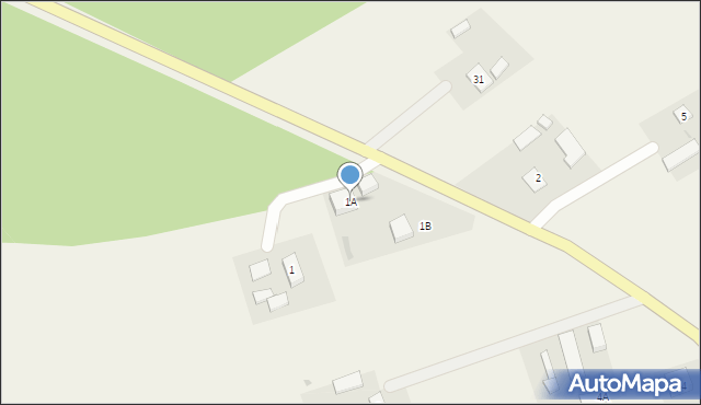 Grzybno, Grzybno, 1A, mapa Grzybno