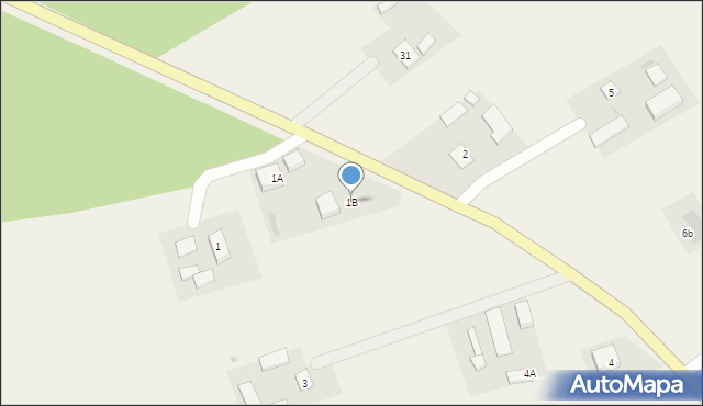 Grzybno, Grzybno, 1B, mapa Grzybno
