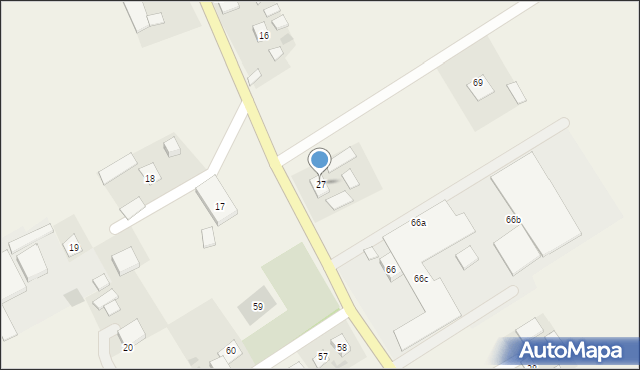 Grzybno, Grzybno, 27, mapa Grzybno