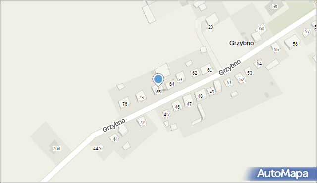 Grzybno, Grzybno, 65, mapa Grzybno