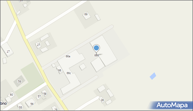 Grzybno, Grzybno, 66b, mapa Grzybno