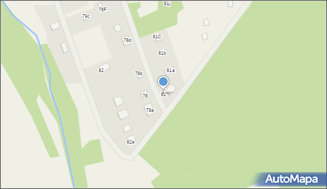 Grzybno, Grzybno, 81, mapa Grzybno