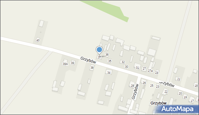 Grzybów, Grzybów, 37, mapa Grzybów