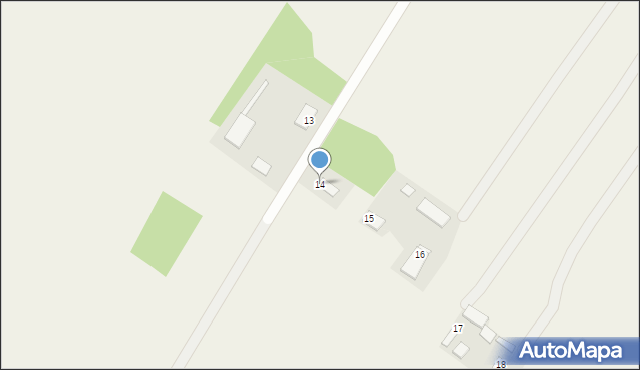 Grzybów, Grzybów, 14, mapa Grzybów
