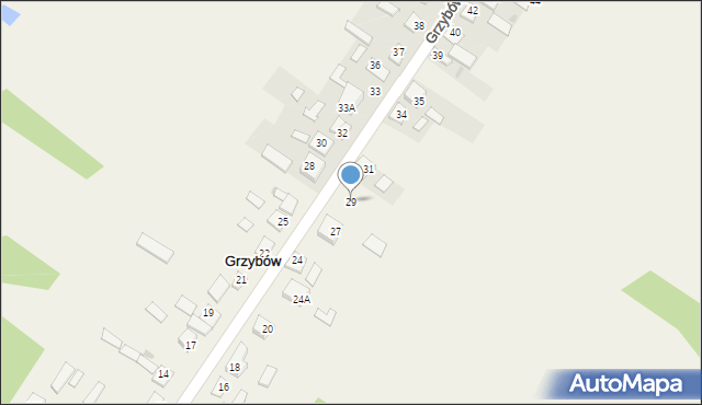Grzybów, Grzybów, 29, mapa Grzybów
