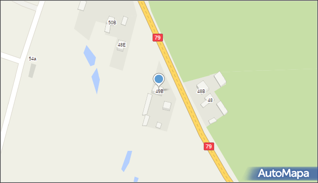 Grzybów, Grzybów, 49B, mapa Grzybów