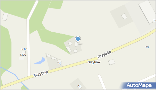 Grzybów, Grzybów, 54, mapa Grzybów