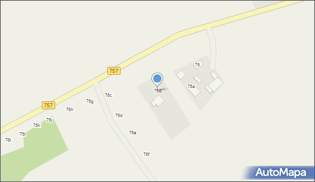 Grzybów, Grzybów, 76B, mapa Grzybów