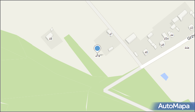 Grzybów, Grzybów, 47a, mapa Grzybów