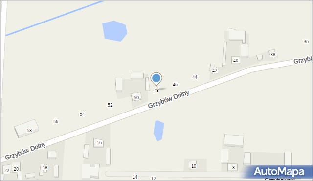 Grzybów Dolny, Grzybów Dolny, 48, mapa Grzybów Dolny