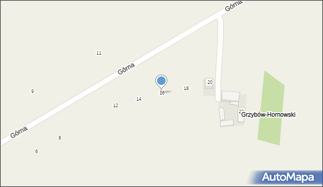 Grzybów Hornowski, Grzybów Hornowski, 16, mapa Grzybów Hornowski