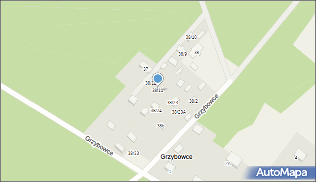 Grzybowce, Grzybowce, 38/11, mapa Grzybowce