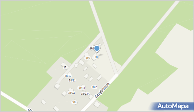 Grzybowce, Grzybowce, 38a, mapa Grzybowce