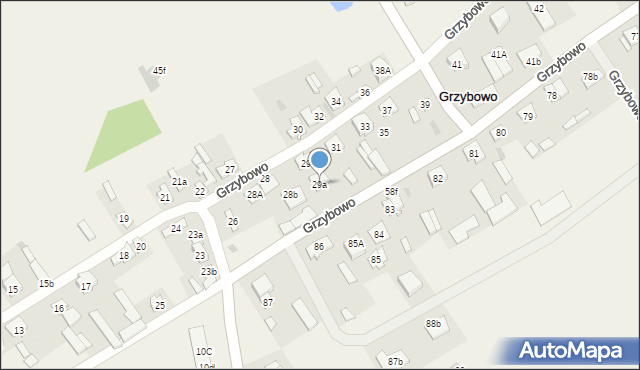 Grzybowo, Grzybowo, 29a, mapa Grzybowo