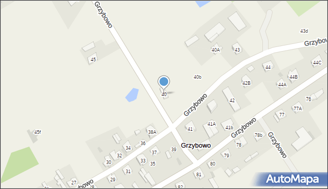 Grzybowo, Grzybowo, 40, mapa Grzybowo