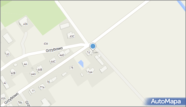 Grzybowo, Grzybowo, 74b, mapa Grzybowo