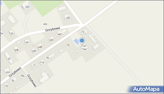 Grzybowo, Grzybowo, 75a, mapa Grzybowo