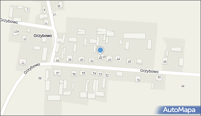 Grzybowo, Grzybowo, 42, mapa Grzybowo