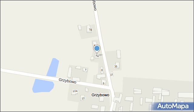 Grzybowo, Grzybowo, 7A, mapa Grzybowo