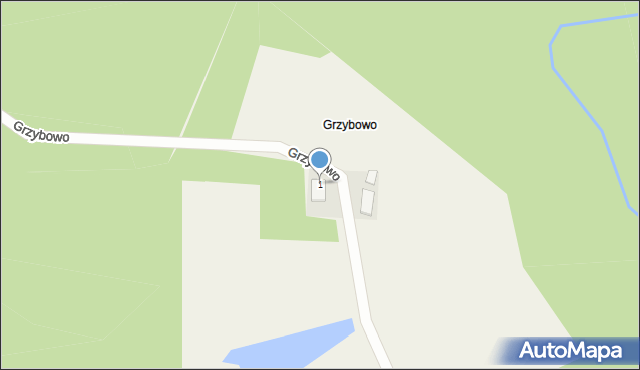 Grzybowo, Grzybowo, 1, mapa Grzybowo