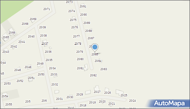 Grzybowo, Grzybowo, 20/85, mapa Grzybowo