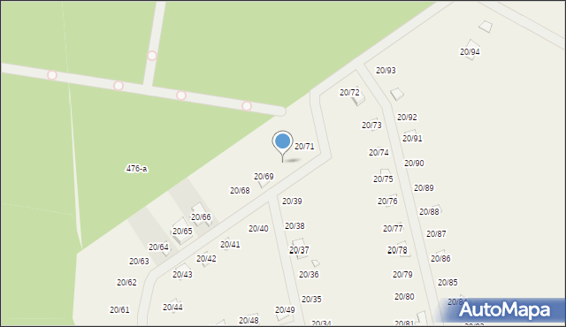 Grzybowo, Grzybowo, 20a, mapa Grzybowo