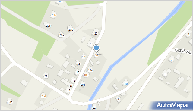 Grzybowo, Grzybowo, 18, mapa Grzybowo