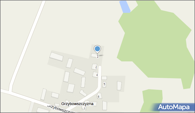 Grzybowszczyzna, Grzybowszczyzna, 1, mapa Grzybowszczyzna
