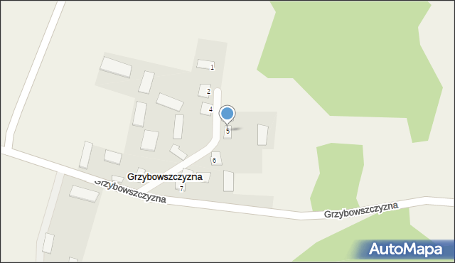 Grzybowszczyzna, Grzybowszczyzna, 5, mapa Grzybowszczyzna