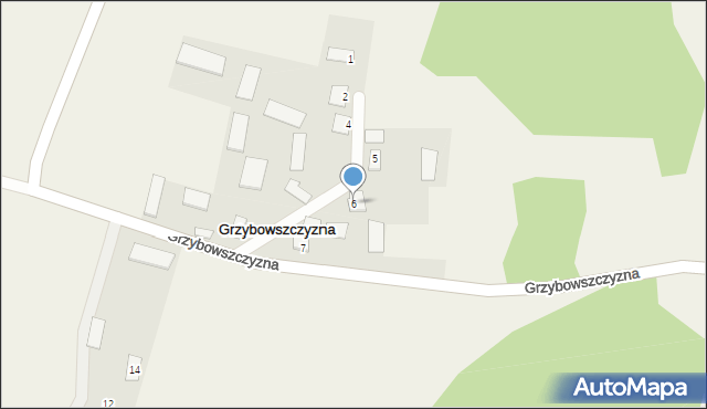 Grzybowszczyzna, Grzybowszczyzna, 6, mapa Grzybowszczyzna