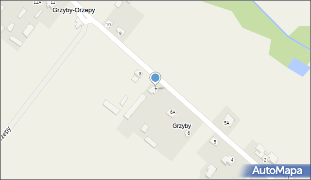 Grzyby-Orzepy, Grzyby-Orzepy, 7, mapa Grzyby-Orzepy