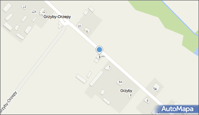 Grzyby-Orzepy, Grzyby-Orzepy, 8, mapa Grzyby-Orzepy