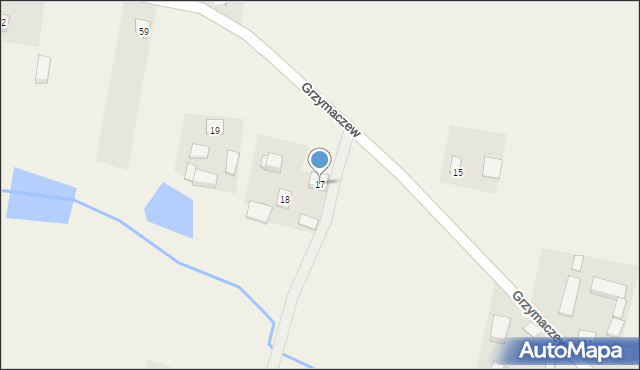 Grzymaczew, Grzymaczew, 17, mapa Grzymaczew
