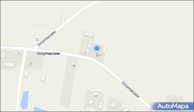 Grzymaczew, Grzymaczew, 20, mapa Grzymaczew