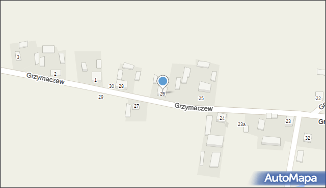 Grzymaczew, Grzymaczew, 26, mapa Grzymaczew