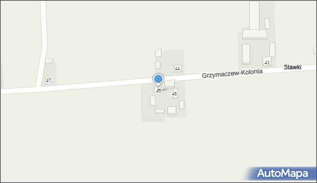 Grzymaczew, Grzymaczew, 45, mapa Grzymaczew