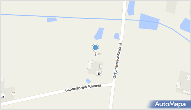 Grzymaczew, Grzymaczew-Kolonia, 33, mapa Grzymaczew