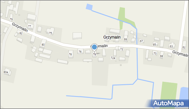 Grzymalin, Grzymalin, 74, mapa Grzymalin