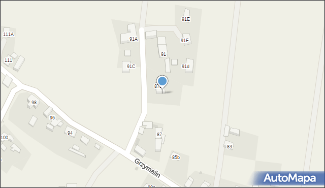 Grzymalin, Grzymalin, 89, mapa Grzymalin