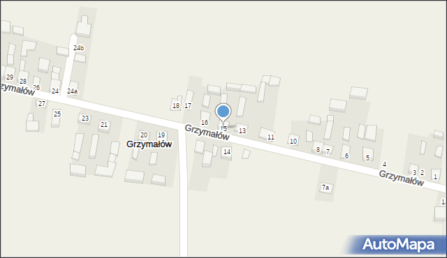 Grzymałów, Grzymałów, 15, mapa Grzymałów