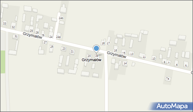 Grzymałów, Grzymałów, 19, mapa Grzymałów